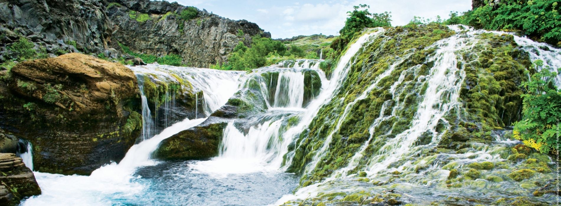 Hjalparfoss Waterfall